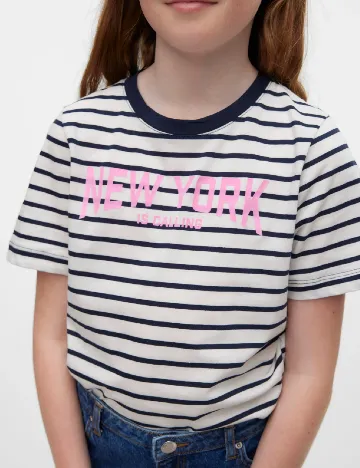 Tricou Vero Moda Kids, alb/albastru