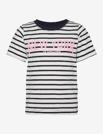 Tricou Vero Moda Kids, alb/albastru