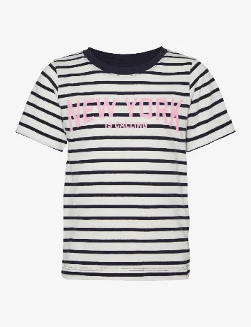 Tricou Vero Moda Kids, alb/albastru