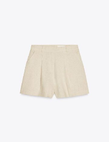 Pantaloni scurti Zara, crem