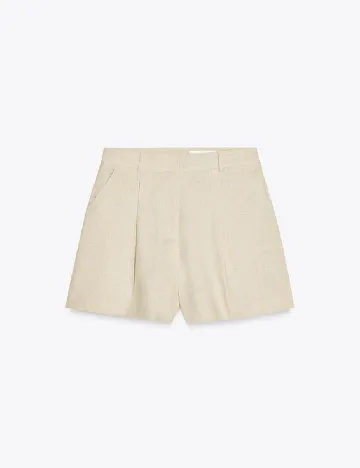 Pantaloni scurti Zara, crem