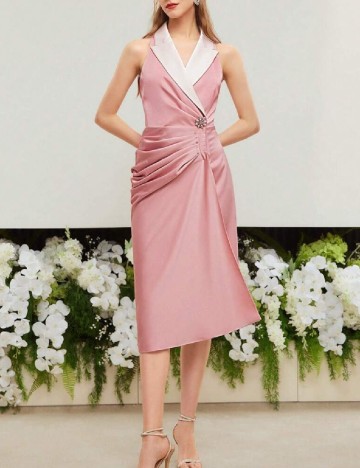 Rochie medie MOTF, roz