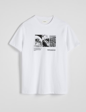 Tricou Reserved, alb
