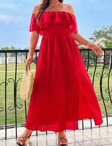 Rochie lunga SHEIN CURVE, rosu