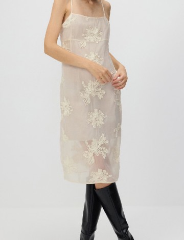 Rochie medie Reserved, crem