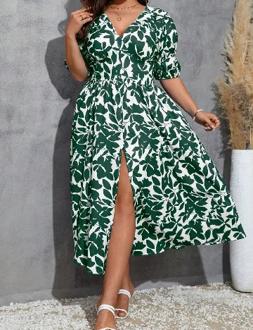 Rochie medie SHEIN CURVE, verde