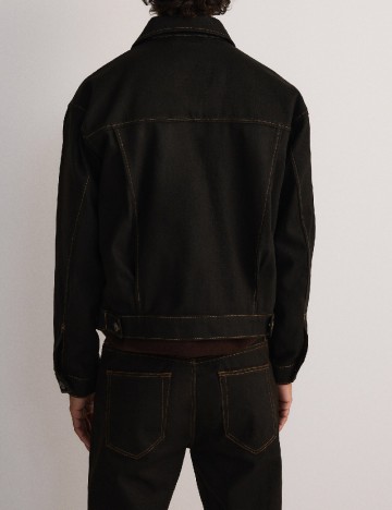 Jacheta Oversize Reserved, maro inchis
