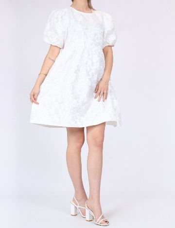Rochie scurta Pieces, alb