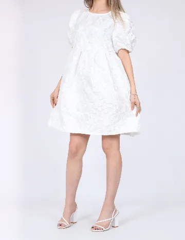 Rochie scurta Pieces, alb