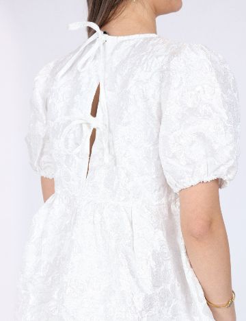 Rochie scurta Pieces, alb