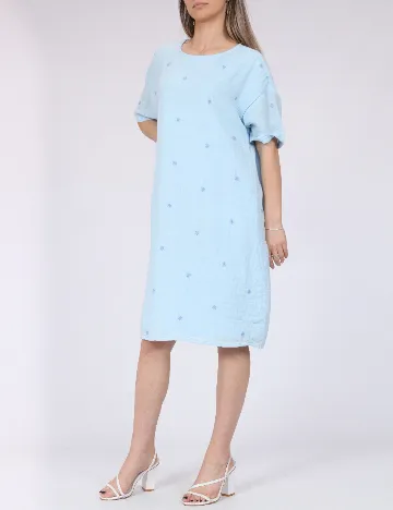 Rochie scurta Pieces, albastru