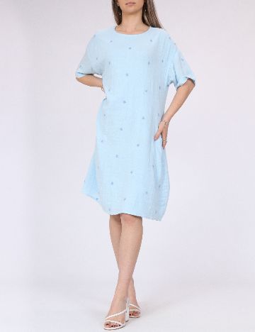 Rochie scurta Pieces, albastru