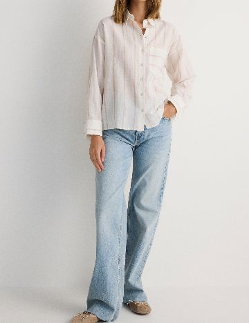 Camasa Oversize Reserved, crem