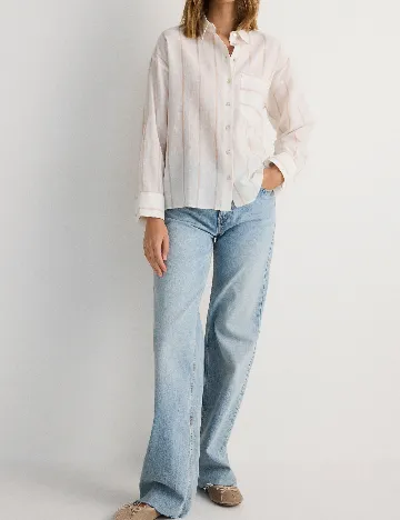 Camasa Oversize Reserved, crem