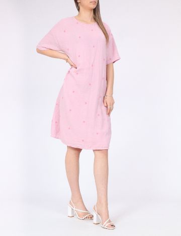 Rochie scurta Pieces, roz