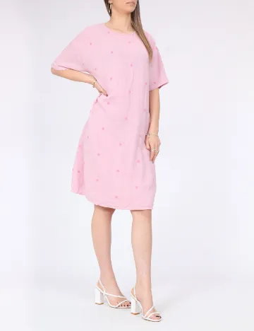 Rochie scurta Pieces, roz