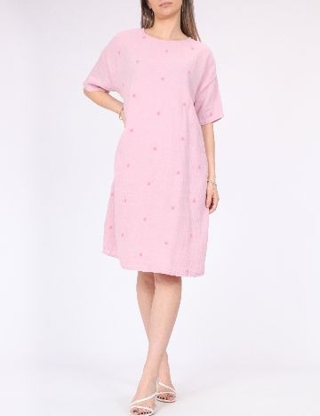 Rochie scurta Pieces, roz