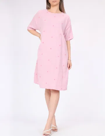Rochie scurta Pieces, roz