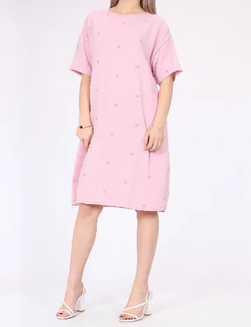 Rochie scurta Pieces, roz