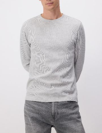Bluza Reserved, gri/alb