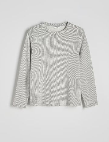 Bluza Reserved, gri/alb