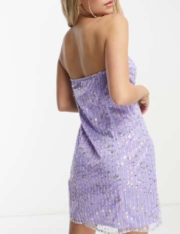 Rochie scurta Pieces, mov
