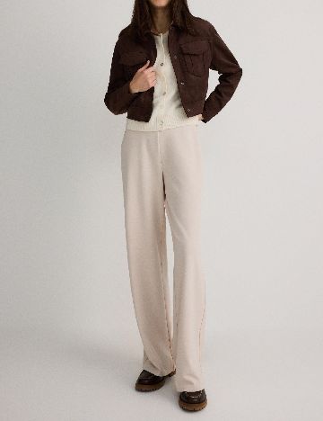 Pantaloni Reserved, crem