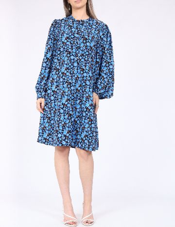Rochie medie Pieces, albastru