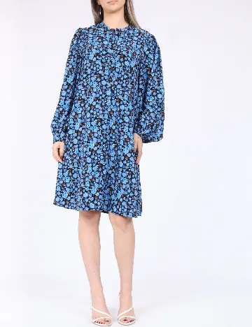 Rochie medie Pieces, albastru