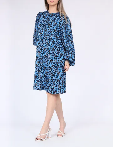 Rochie medie Pieces, albastru