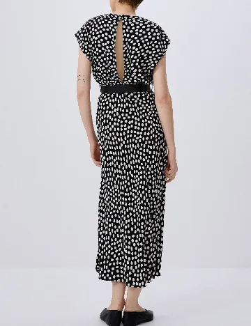 Rochie medie Reserved, alb/negru