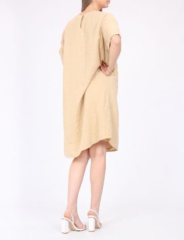 Rochie scurta Pieces, crem