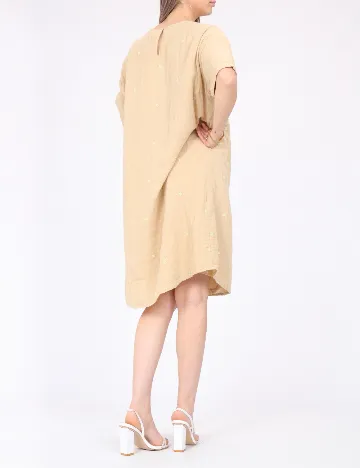 Rochie scurta Pieces, crem