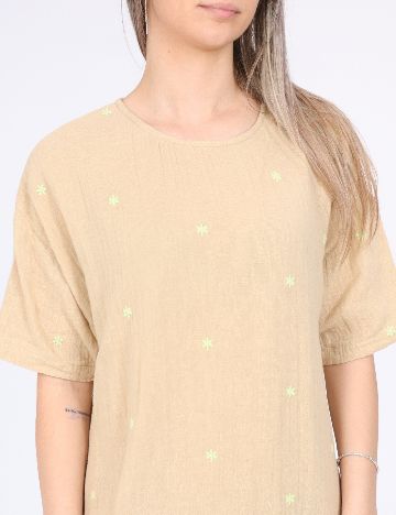 Rochie scurta Pieces, crem