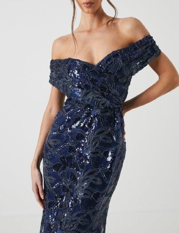 Rochie lunga Coast, bleumarin inchis