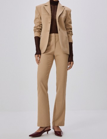 Pantaloni Reserved, maro deschis