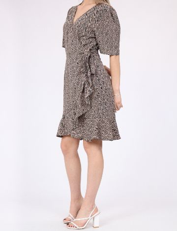 Rochie scurta Pieces, maro
