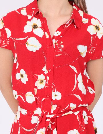 Rochie medie Pieces, rosu