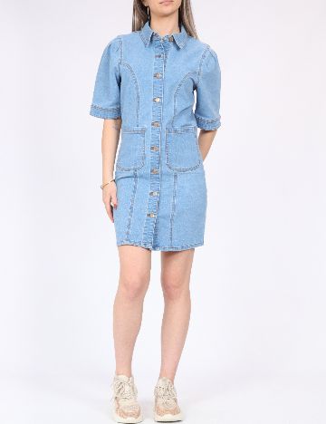 Rochie scurta Pieces, albastru