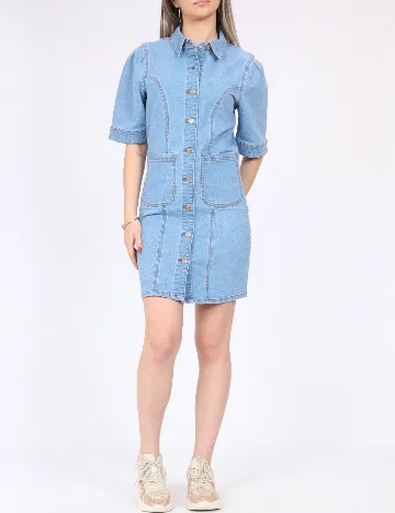 Rochie scurta Pieces, albastru