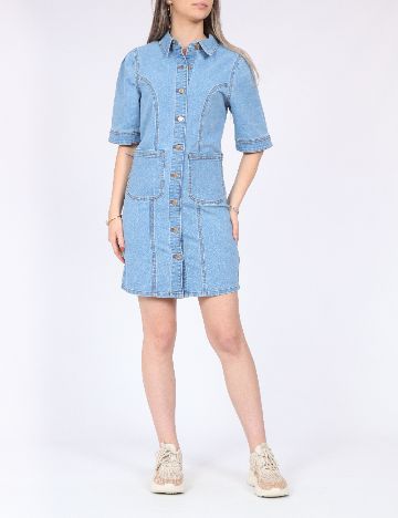Rochie scurta Pieces, albastru