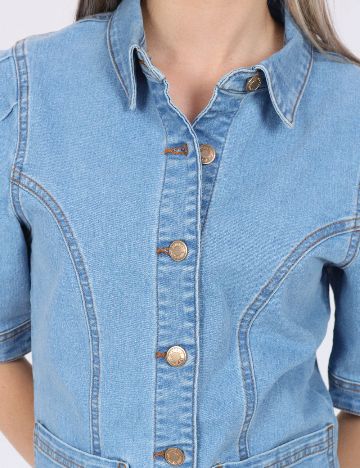 Rochie scurta Pieces, albastru