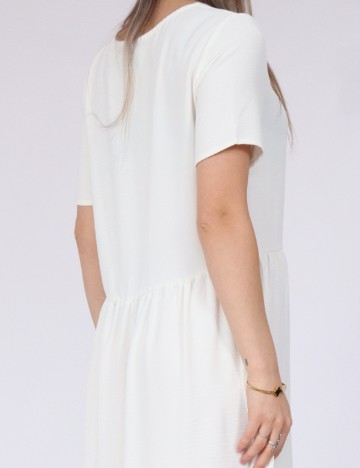 Rochie scurta Pieces, alb