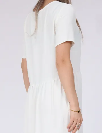 Rochie scurta Pieces, alb