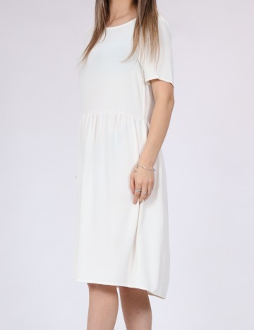 Rochie scurta Pieces, alb
