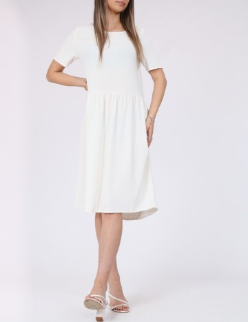 Rochie scurta Pieces, alb