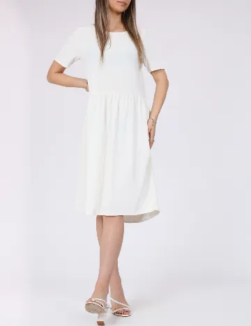 Rochie scurta Pieces, alb
