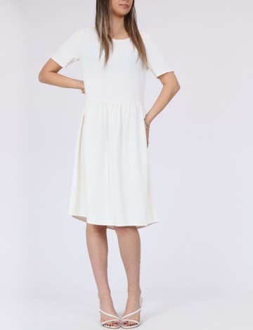 Rochie scurta Pieces, alb