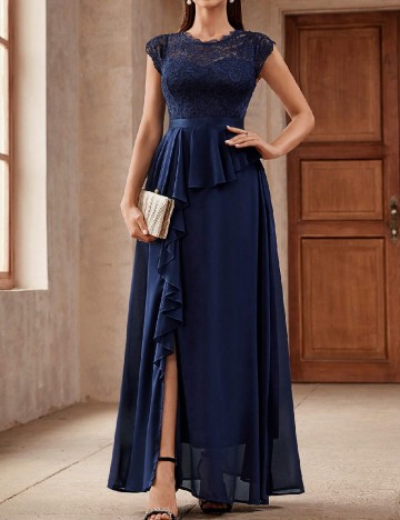 Rochie lunga Miusol, albastru