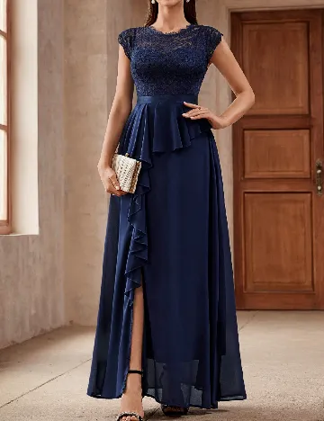 Rochie lunga Miusol, albastru